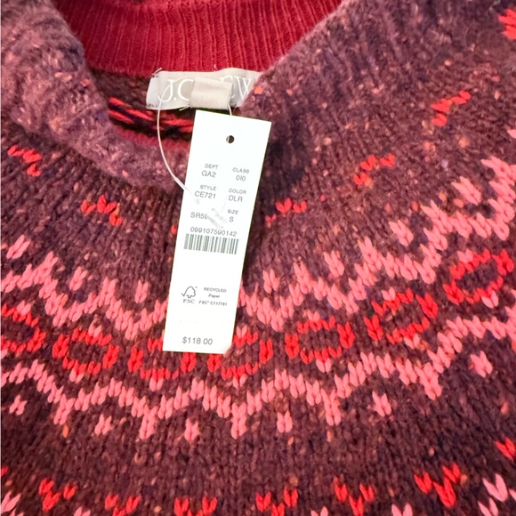 J. Crew Fair Isle Sweater NWT - Picture 5 of 6